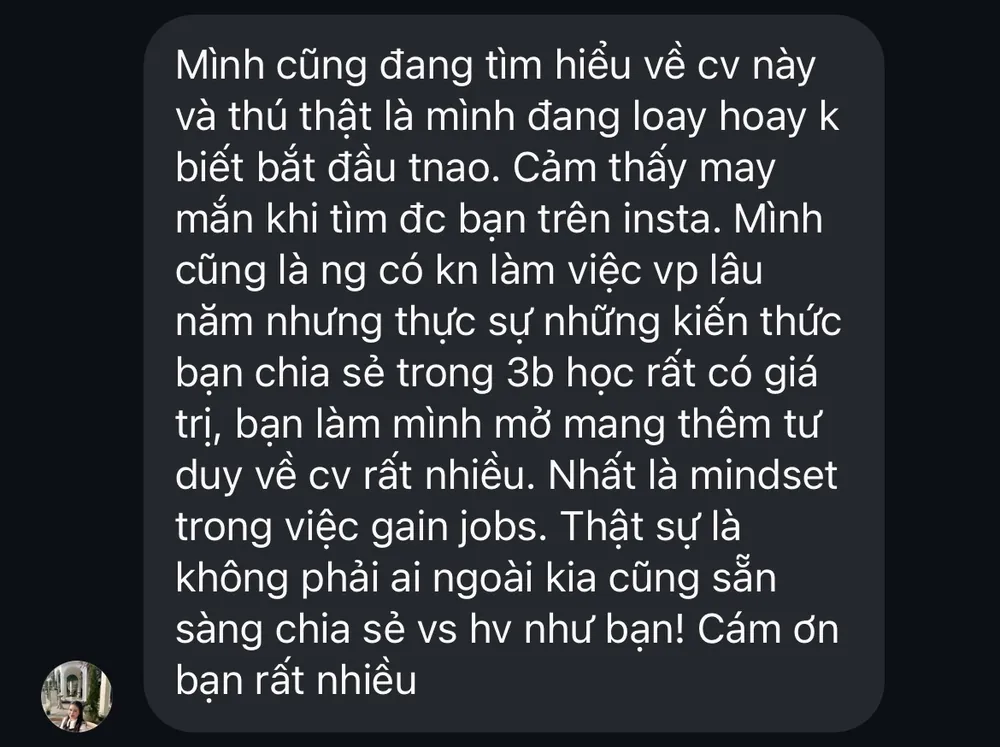 Phản hồi học viên Tú Anh